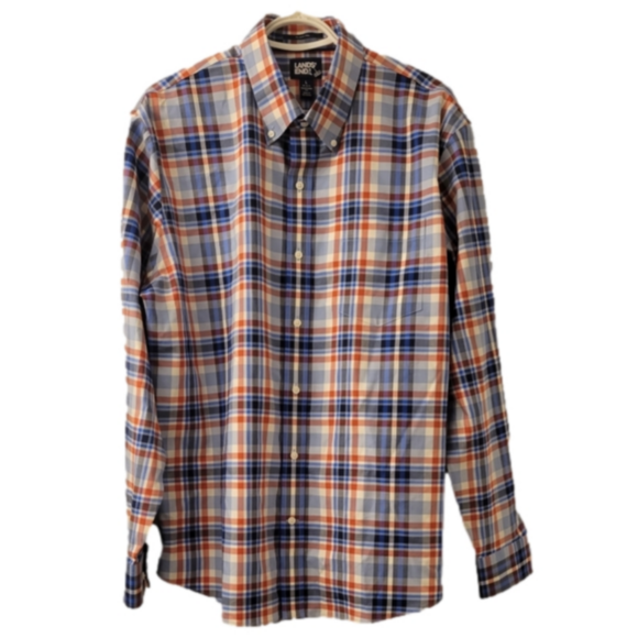 Lands End Plaid Shirt - Picture 1 of 8